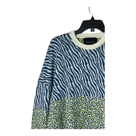1370. SPIRIT JETSEY “NEW YORK” LONG SLEEVE TOP OVERSIZED XSMALL‎ ANIMAL PRINT - Picture 3 of 10